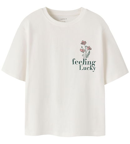 Name It T-shirt - NkfNyttanna - Cloud Dancer m. Print