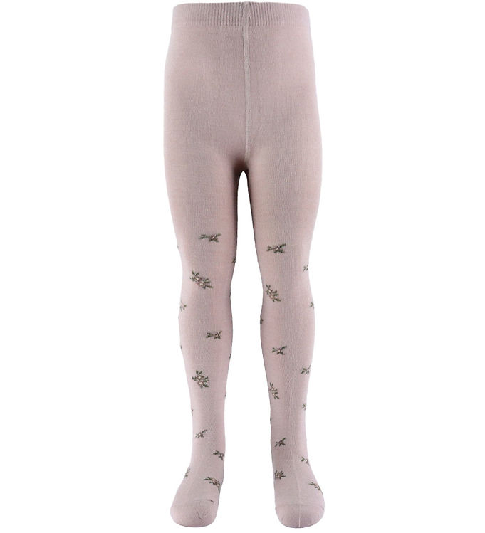 Name It Strømpebukser - Jacquard - Uld/Bomuld - NbfWak - Shadow