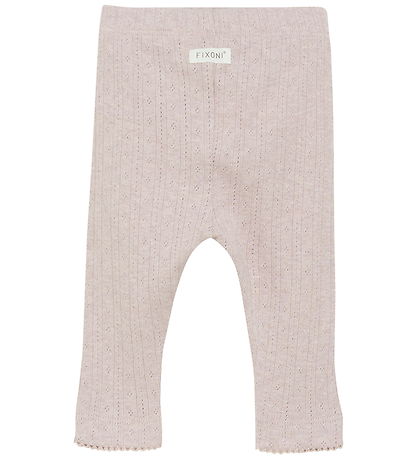 Fixoni Leggings - Violet Ice Melange m. Hulmønster
