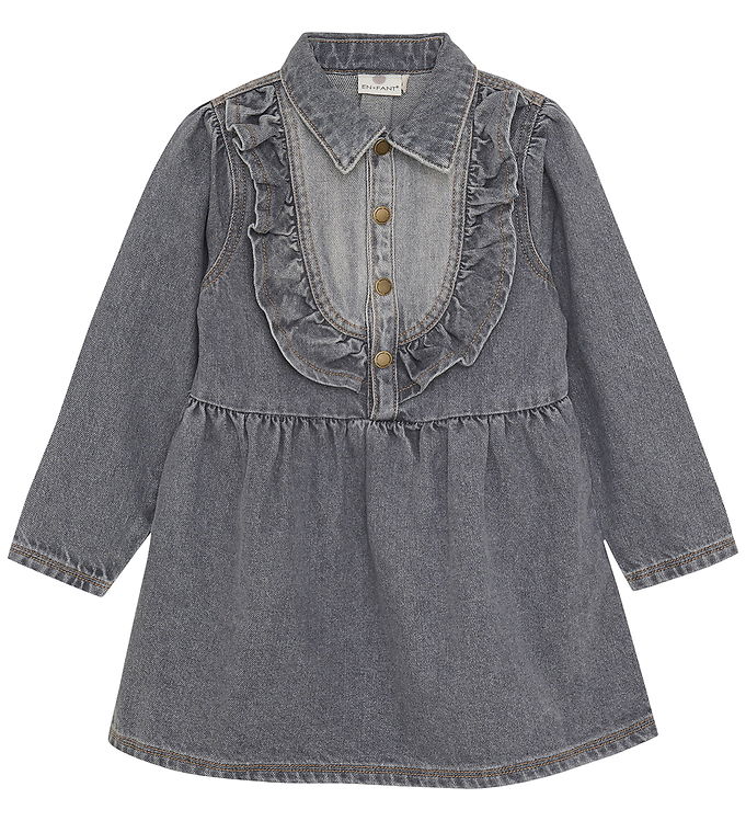 En Fant Kjole - Light Grey Denim