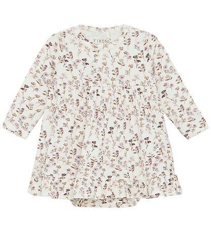 Fixoni Bodysuit w. Skirt l/s - Violet Ice