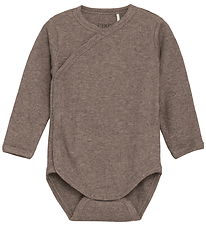 Fixoni Slå-om Body l/æ - Rib - Coffee Quartz Melange Fixoni Slå-om Body l/æ - Rib - Coffee Quartz Melange