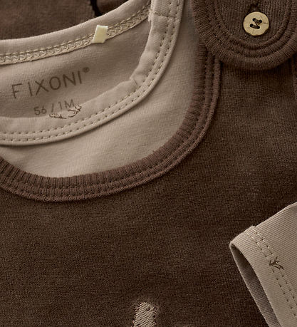Fixoni Sæt - Body l/æ/Sparkedragt - Velour - Coffee Quartz