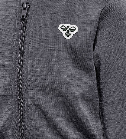 Hummel Cardigan - HmlMini - Uld - Mørkegråmeleret