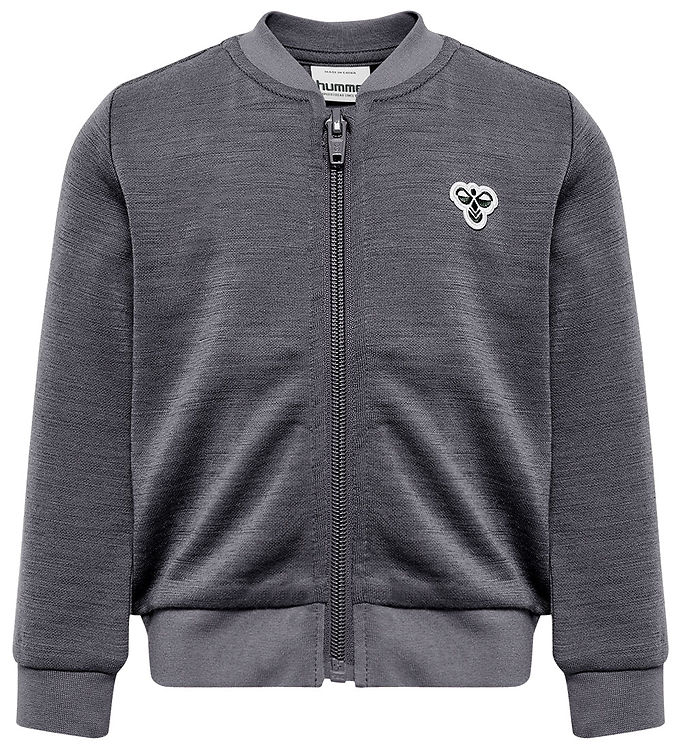 Hummel Cardigan - HmlMini - Uld - Mørkegråmeleret