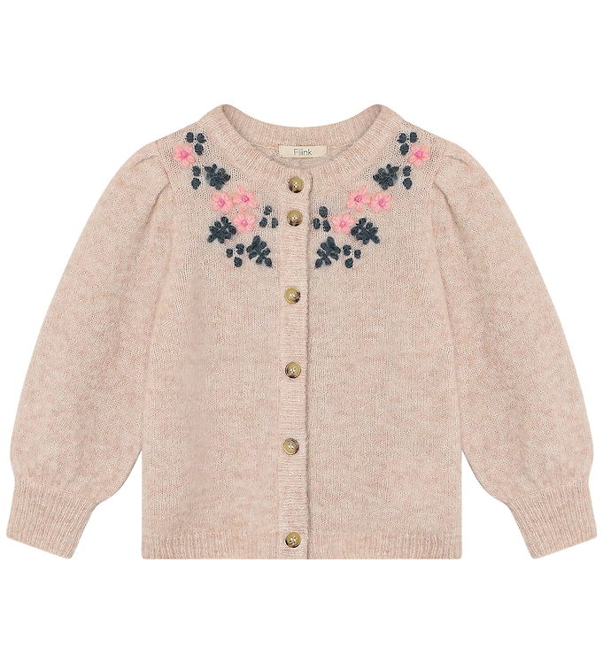 Fliink Cardigan - Strik - Uld/Nylon - Star - Peach Whip