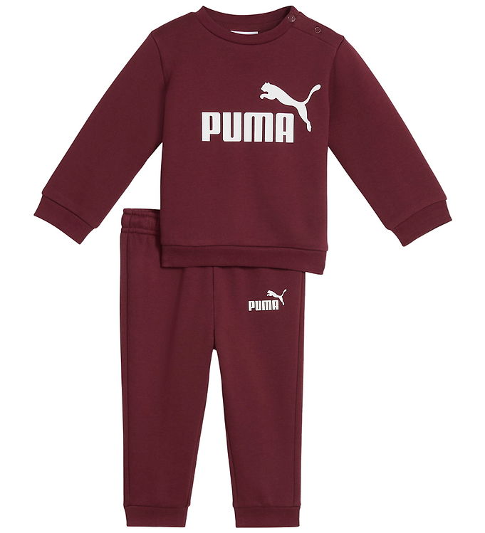 Puma Sweatsæt - Minicats ESS Crew - Ruby Shimmer