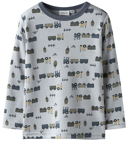Name It Bluse - Uld - NmmWillit - Micro Chip/Tractor