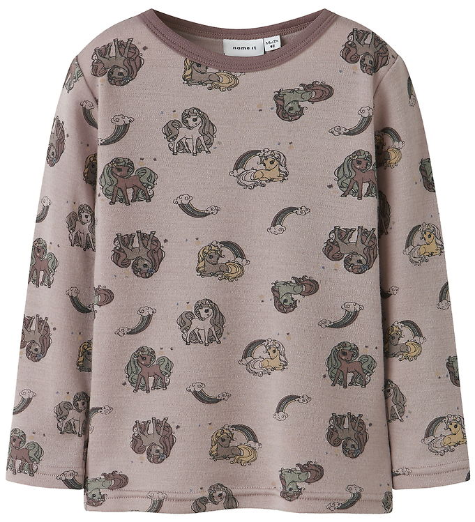 Name It Bluse - Uld - NmfWillit - Shadow Gray/Unicorn