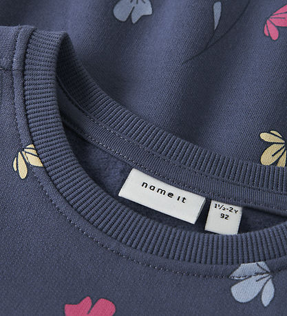 Name It Sweatshirt - NmfNula - Blue Indigo m. Print