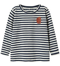 Name It Bluse - NmmNitu - Mood Indigo m. Striber Name It Bluse - NmmNitu - Mood Indigo m. Striber
