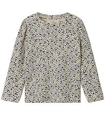Name It Bluse - Rib - NmfNelia - Parchment m. Blomster Name It Bluse - Rib - NmfNelia - Parchment m. Blomster