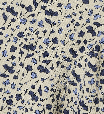 Name It Bluse - Rib - NmfNelia - Parchment m. Blomster