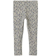 Name It Leggings - Rib - NmfNelia - Parchment m. Blomster Name It Leggings - Rib - NmfNelia - Parchment m. Blomster
