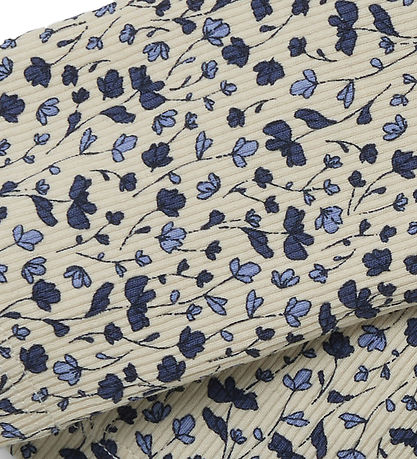 Name It Leggings - Rib - NmfNelia - Parchment m. Blomster