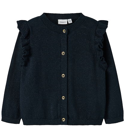 Name It Cardigan - Noos - Strik - NmfAbinne - Blå m. Glitter