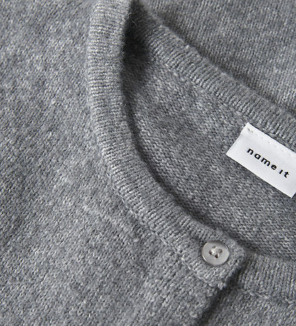 Name It Cardigan - Noos - Strik - NkfSaluna - Gråmeleret