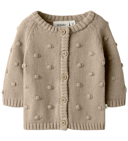 Lil' Atelier Cardigan - Strik - NbfEmlen - Oxford Tan