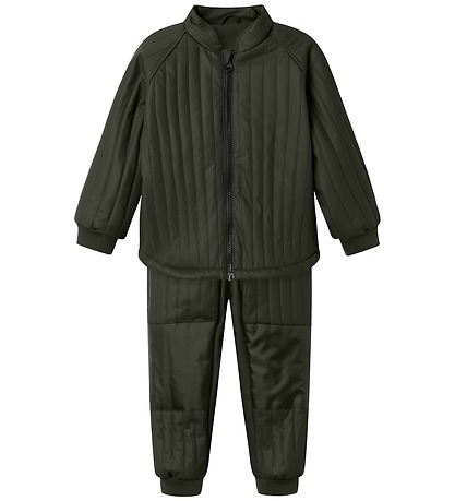 Name It Termotøj m. Fleece - PU - NmmMud - Rosin