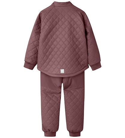 Name It Termotøj m. Fleece - PU - NmfMud - Rose Brown
