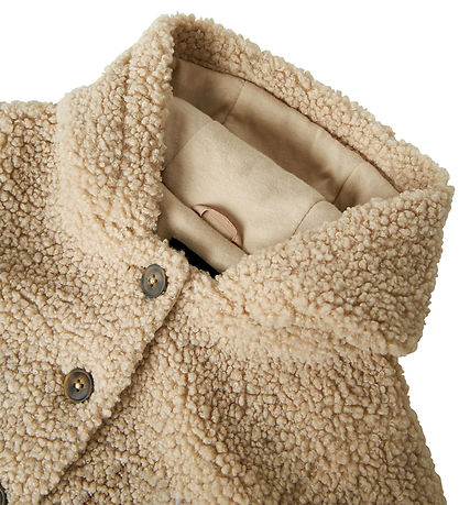 Name It Fleecejakke - Teddy - NbnMilo - Pure Cashmere