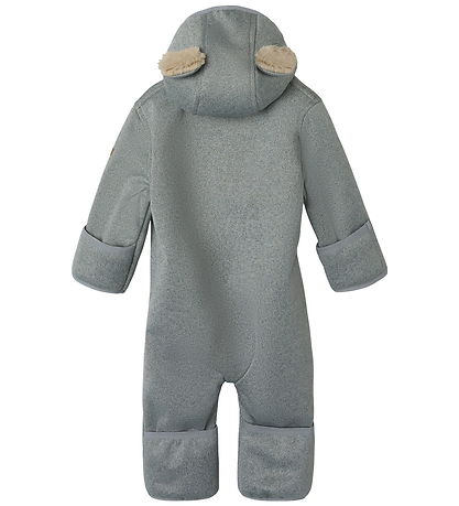 Name It Softshelldragt m. Fleece - NbnMada08 - Grey Melange m. Ø