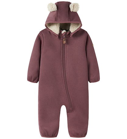 Name It Softshelldragt m. Fleece - NbnMada08 - Rose Brown m. Øre