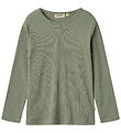 Wheat Bluse - Rib - Stig - Dusty Green Wheat Bluse - Rib - Stig - Dusty Green