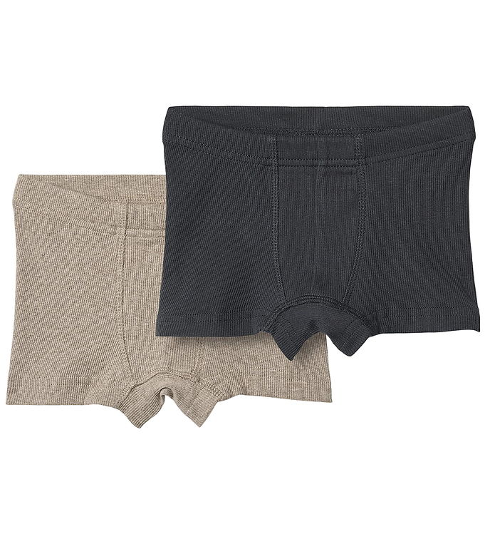 Wheat Boxershorts - Rib - 2-pak - Louis - Navy/Beige