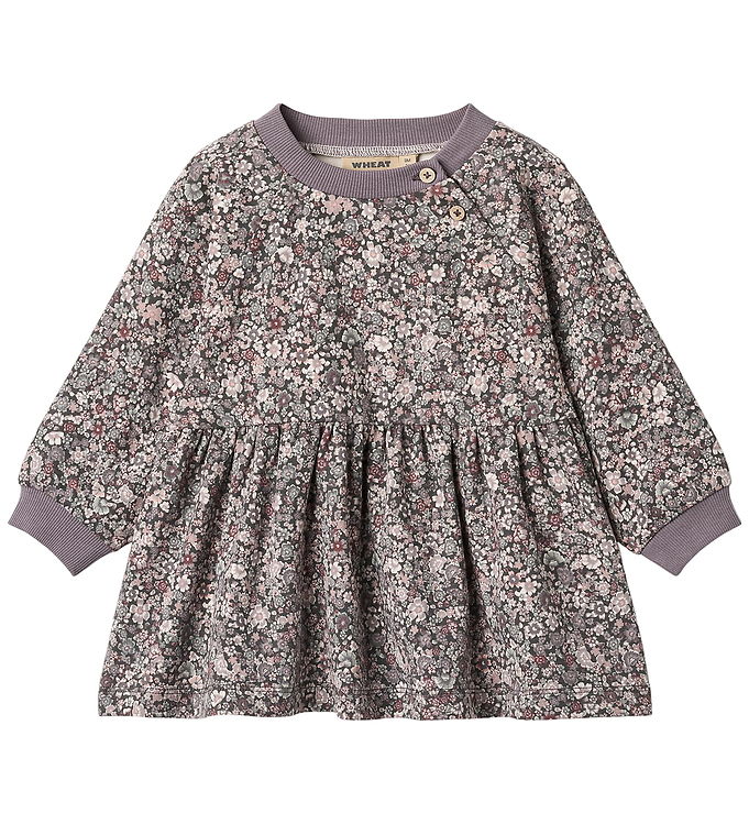 Wheat Kjole - Dorthea - Purple Stone Flowers