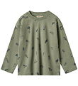 Wheat Bluse - Malthe - Dusty Green Cars Wheat Bluse - Malthe - Dusty Green Cars