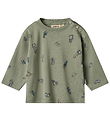 Wheat Bluse - Malthe - Dusty Green Cars Wheat Bluse - Malthe - Dusty Green Cars