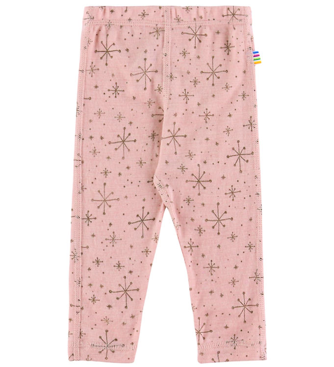 Joha Leggings - Uld - Rosa m. Stjerner