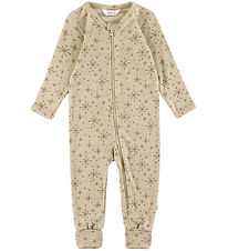 Joha Heldragt m. Fødder - Uld - Beige m. Stjerner Joha Heldragt m. Fødder - Uld - Beige m. Stjerner