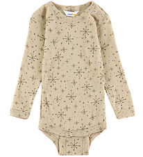 Joha Body l/æ - Uld - Beige m. Stjerner Joha Body l/æ - Uld - Beige m. Stjerner
