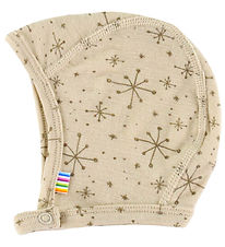 Joha Babyhjelm - 1-lags - Uld - Beige m. Stjerner Joha Babyhjelm - 1-lags - Uld - Beige m. Stjerner