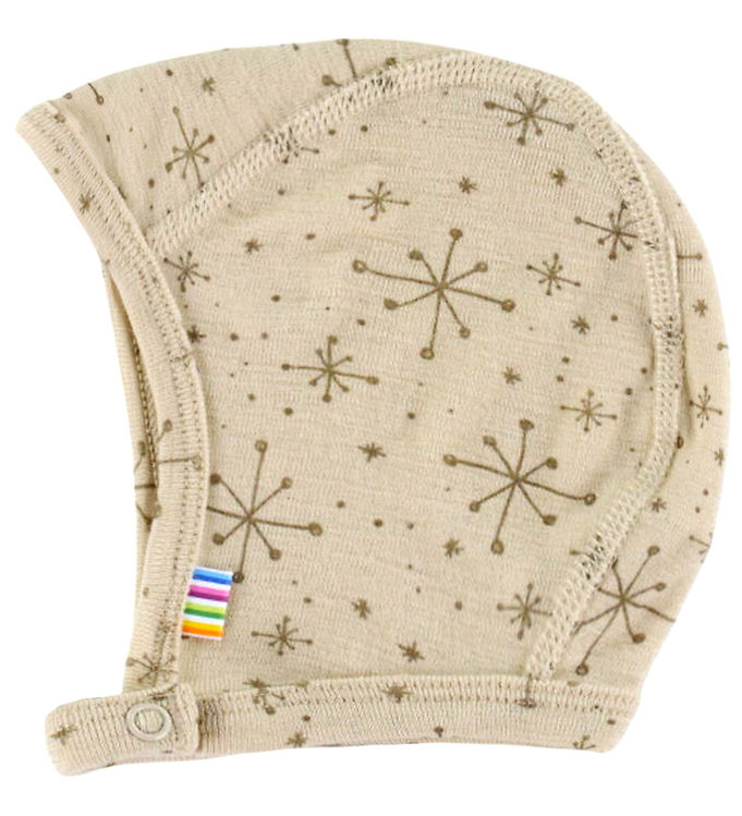 Joha Babyhjelm 1-lags Uld - Beige m. Stjerner