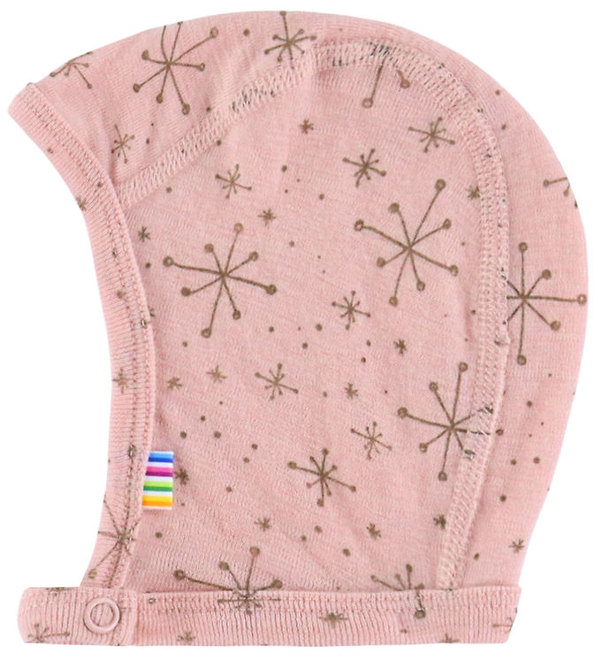 Joha Babyhjelm - 1-lags - Uld - Rosa m. Stjerner