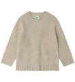 FUB Bluse - Strik - Uld - Oat Melange FUB Bluse - Strik - Uld - Oat Melange