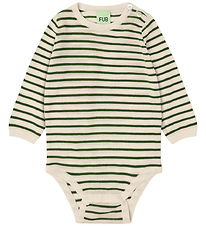 FUB Body l/æ - Strik - Uld - Ecru/Forest FUB Body l/æ - Strik - Uld - Ecru/Forest
