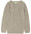 FUB Bluse - Rib - Strik - Uld - Oat Melange FUB Bluse - Rib - Strik - Uld - Oat Melange