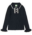 FUB Polobluse - Rib - Strik - Uld - Dark Navy FUB Polobluse - Rib - Strik - Uld - Dark Navy
