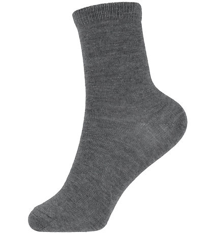 Name It Strømper - 2-pak - Uld/Bomuld - NkmWak - Dark Grey Melan