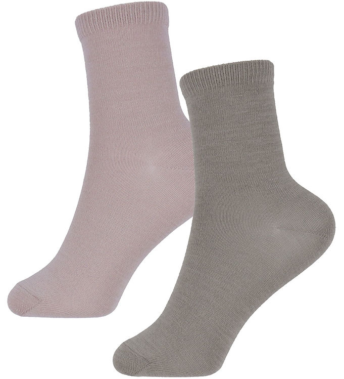 Name It Strømper Shadow Gray/satellite i Uld/bomuld (2-pak) - Str. 34/36