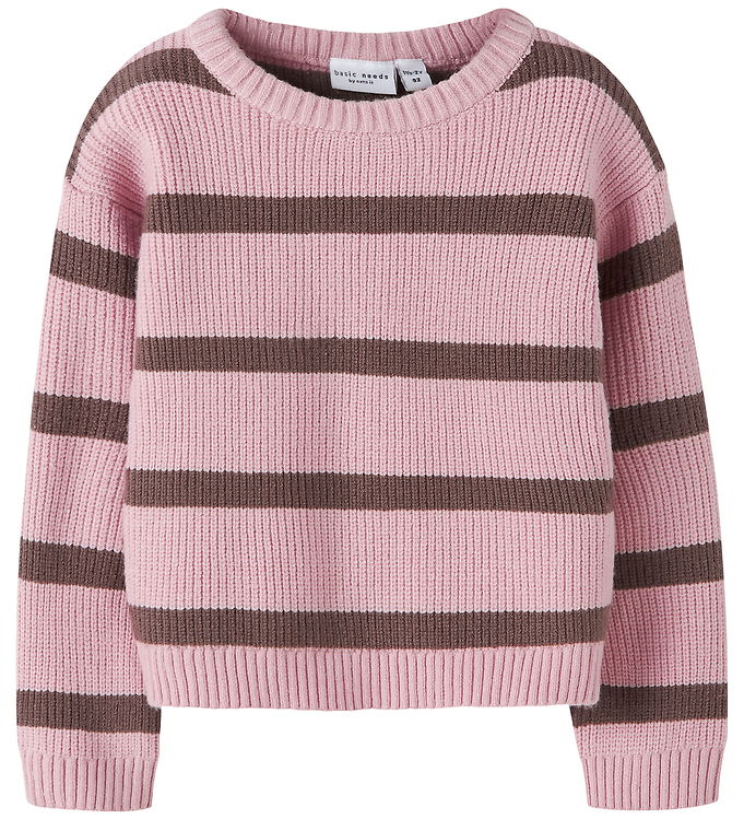 Name It Bluse - Strik - NmfVanilla - Burnished Lilac m. Striber