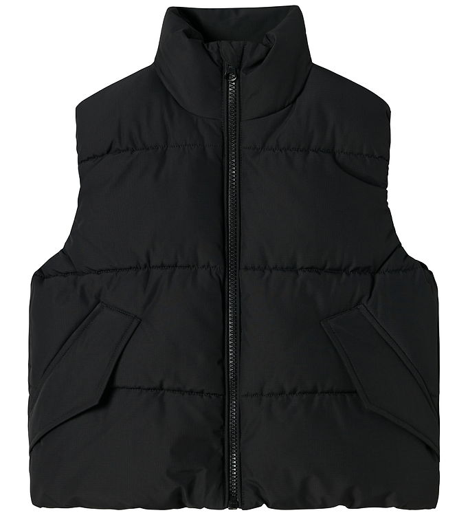 Name It Vest Sort Med Refleksdetalje - Str. 8y 128cm
