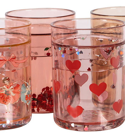 Konges Sløjd Glitterkopper - 4-pak - Rose Multi