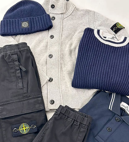 Stone Island Cardigan - Uld/Viskose - Gråmeleret