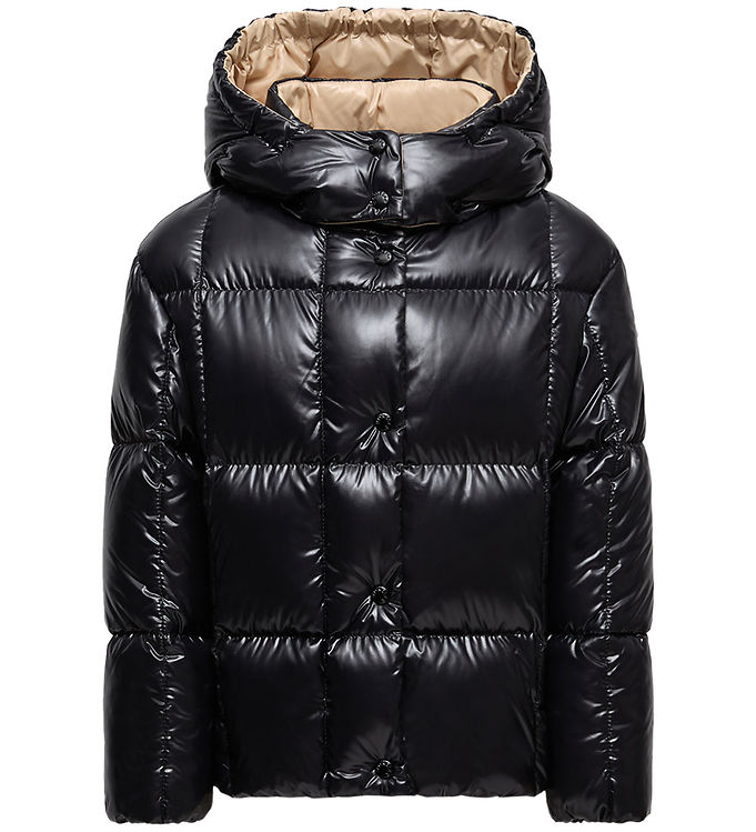 Moncler Dunjakke - Parana - Charcoal m. Beige
