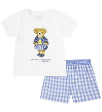 Polo Ralph Lauren Nattøj - Harbor Island Blue m. Bamse Polo Ralph Lauren Nattøj - Harbor Island Blue m. Bamse